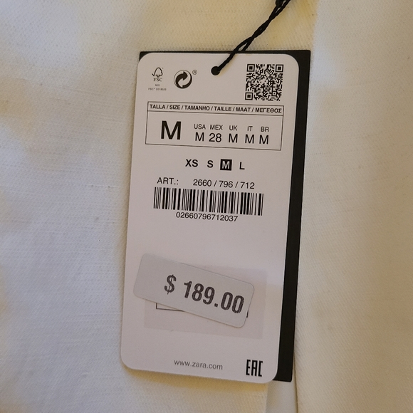 SOLD!! - Zara blazer white/cream size Medium - Picture 2 of 5